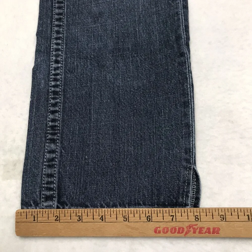 TRUE RELIGION Slim Fit Jeans Men 32x28 Dark Wash Flap Pocket USA Made